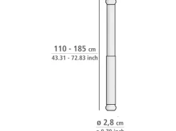 Wenko Teleskop-Duschvorhangstange Luz ausziehbar rostfrei 110 - 185 cm Schwarz