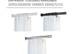 Wenko Teleskop-Duschvorhangstange Luz ausziehbar rostfrei 70 cm - 115 cm