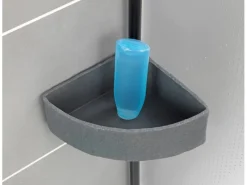 Wenko Teleskop-Eckregal Villata mit 3 Körben 28 x 20,5 x 275 cm Schwarz-Grau