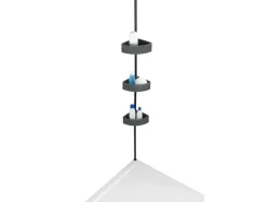 Wenko Teleskop-Eckregal Villata mit 3 Körben 28 x 20,5 x 275 cm Schwarz-Grau