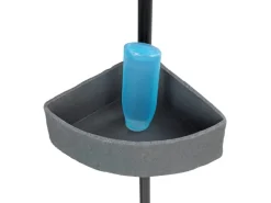 Wenko Teleskop-Eckregal Villata mit 3 Körben 28 x 20,5 x 275 cm Schwarz-Grau