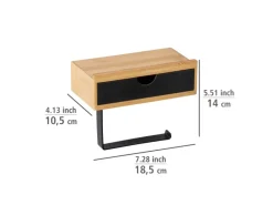 Wenko Toilettenpapierhalter mit Ablage Bambusa Bambus