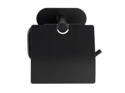 Wenko Turbo-Loc Edelstahl Toilettenpapierhalter Orea Black Matt 14 x 12.5 x 7 cm