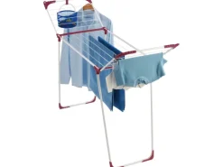 Online Wenko Wäscheständer Summer Dry Weiß-Pink 76 cm x 153 cm x 46 cm