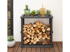 Hot Westmann Holz Kaminholzregal Harald Anthrazit 52x108x106 cm