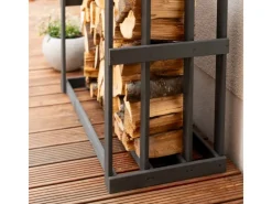 Hot Westmann Holz Kaminholzregal Harald Anthrazit 52x108x106 cm