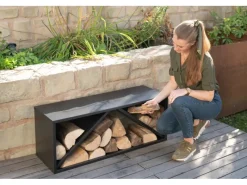 Online Westmann Kaminholzregal B x T x H: 104 cm x 34,5 cm x 40 cm Schwarz