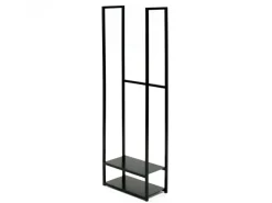 Outlet Westmann Stahl Kaminholzregal Porthos Schwarz 40x20x120 cm