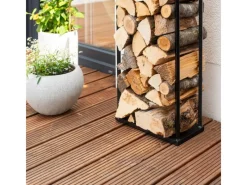 Westmann Stahl Kaminholzregal Xavier Schwarz 40x20x120 cm