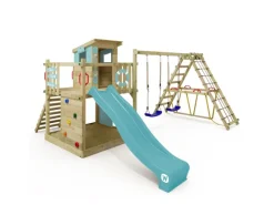 New Wickey Spielturm Smart Surf Klettergerüst mit Rutsche Pastellblau