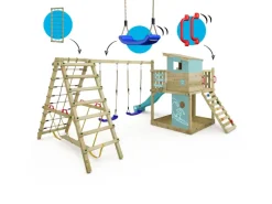 New Wickey Spielturm Smart Surf Klettergerüst mit Rutsche Pastellblau