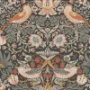 William Morris at Home Vliestapete Strawberry Thief 10 m x 52 cm Grau FSC®