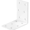 Clearance Winkelverbinder mit Sicke Weiß Pulverbeschichtet 60 mm x 60 mm x 40 mm