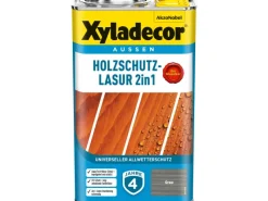 Best Xyladecor Holzschutz-Lasur 2in1 2,5 Liter Grau