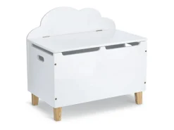 Zeller Kinder-Truhe Wolke mit Deckel MDF/Kiefer 60 cm x 34,5 cm x 56 cm Weiß
