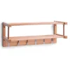 Zeller Wandgarderobe Bambus 60 cm x 24 cm x 24 cm
