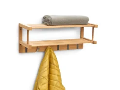 Zeller Wandgarderobe Bambus 60 cm x 24 cm x 24 cm