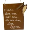 Hot ZGM Rost Deko Spruchtafel mit Engelsflügeln