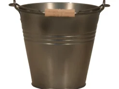 Hot Zink-Eimer Blacklook mit Henkel/Holzgriff 7,2 L 31 cm x 29 cm x27 cm